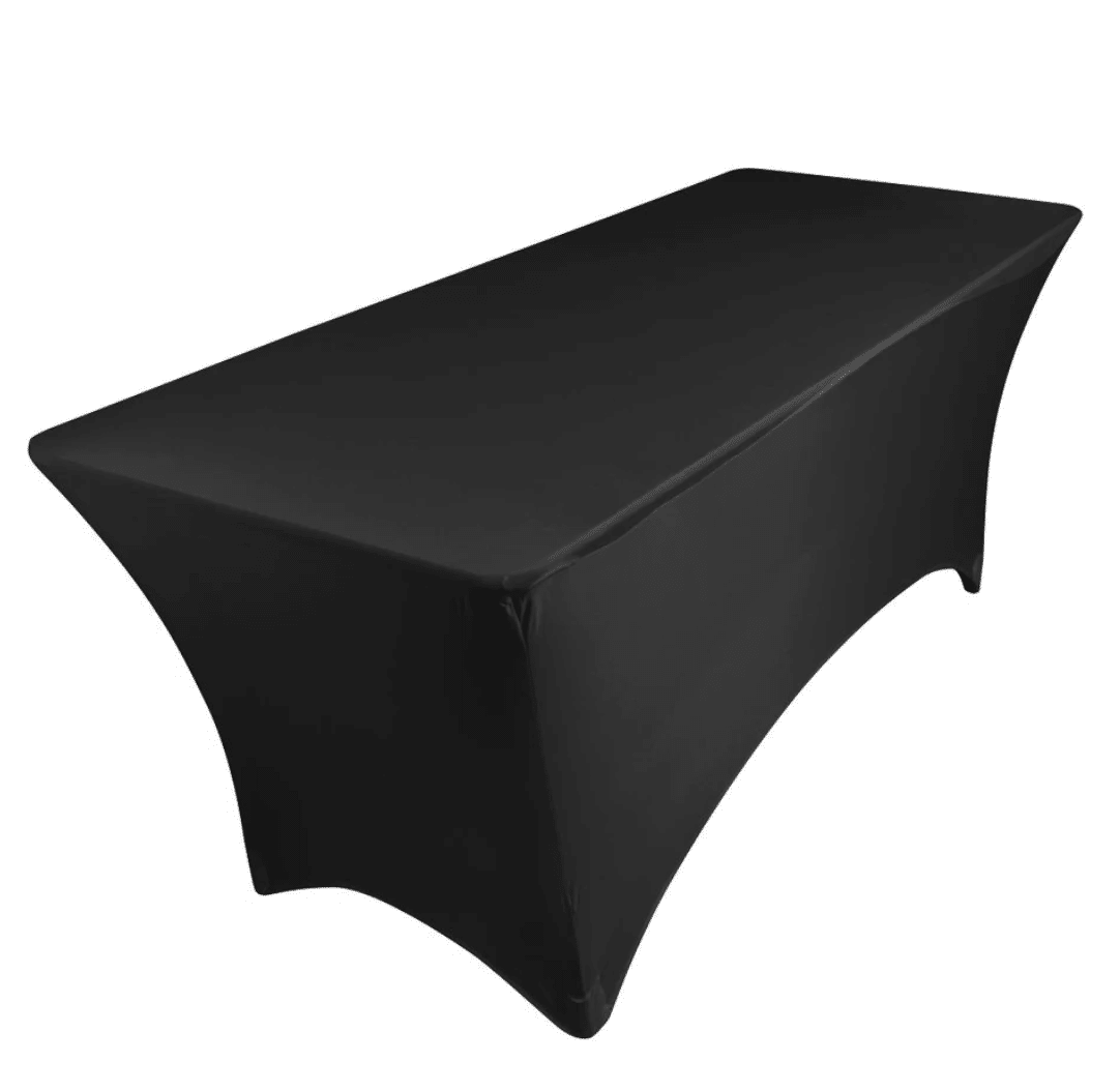 Nappe Housse Rectangulaire en Lycra – Blanche et Noire