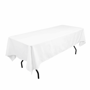Nappe rectangle blanche en Polyester – 175x300cm polyester