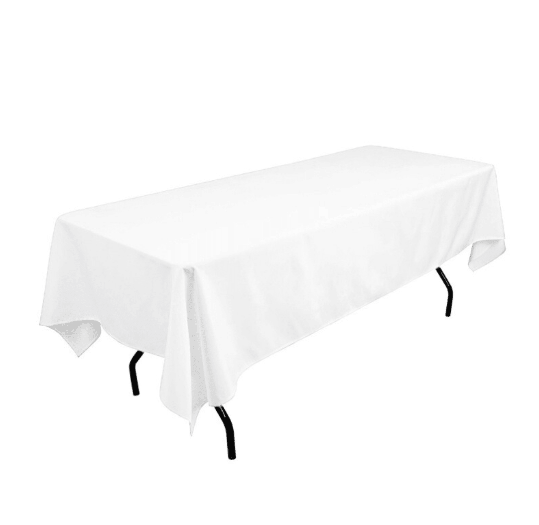 Nappe rectangle blanche en Polyester – 175x300cm polyester