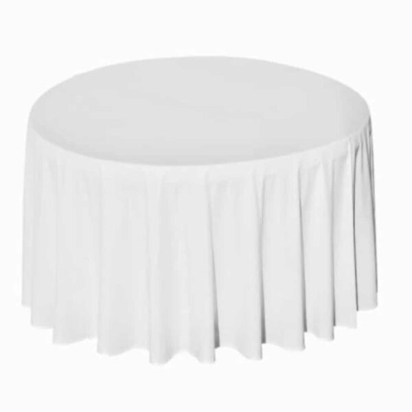 Nappe ronde velours 290 cm Blanche, Blanc Cassé, Bleu, Rouge, et Verte