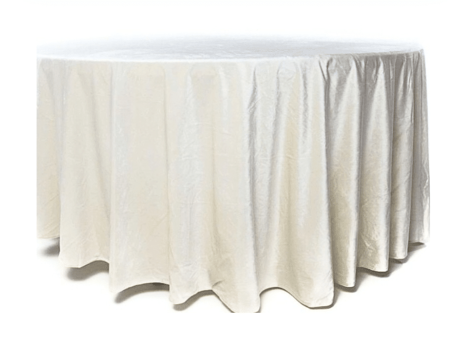 Nappe ronde velours 290 cm Blanche, Blanc Cassé, Bleu, Rouge, et Verte