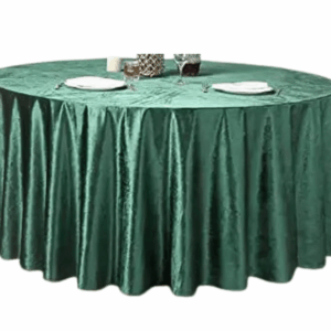 Nappe ronde velours 290 cm Blanche, Blanc Cassé, Bleu, Rouge, et Verte