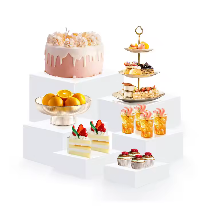 Set de 5 Supports Carrés Blanc