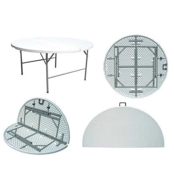 Table ronde plateau pliante - 152cm