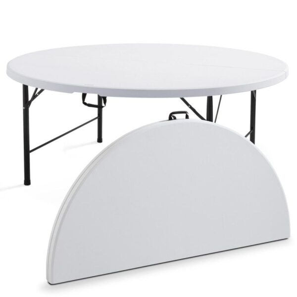 Table ronde plateau pliante - 152cm