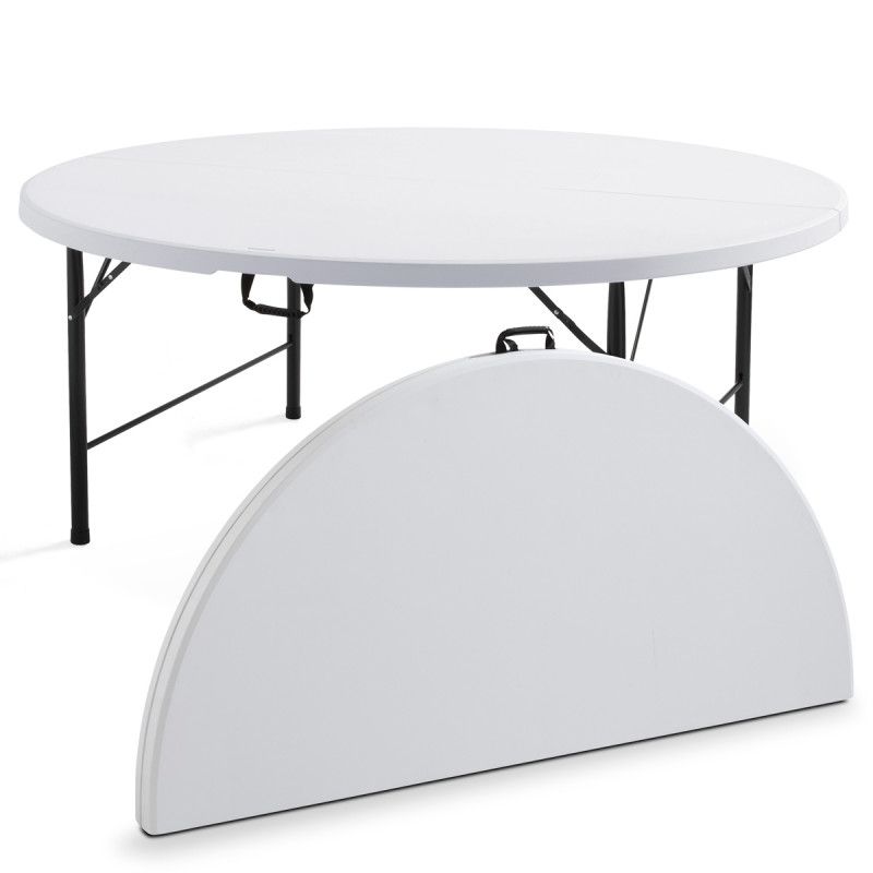 Table ronde plateau pliante - 152cm