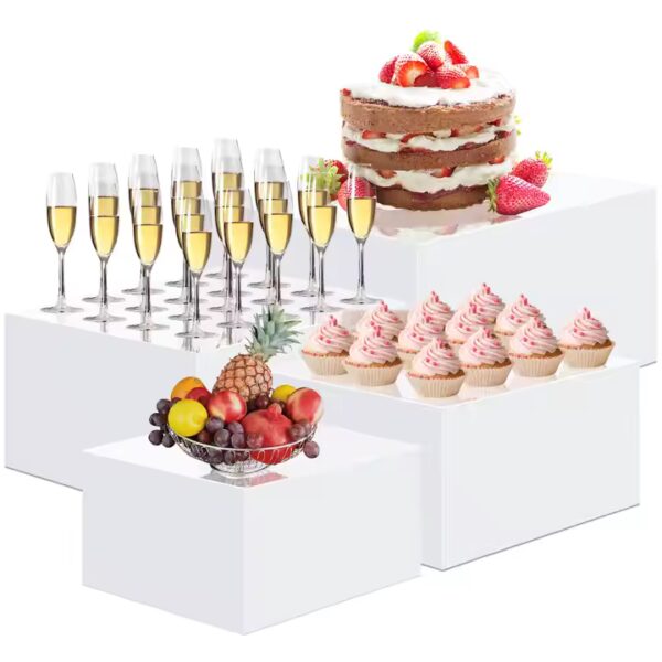 Set de 5 Supports Carrés Blanc